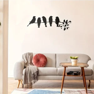 Bird on branch Metal Wall Art Decor for Home Garden Bedroom Indoor outdoor - Picture 1 of 6