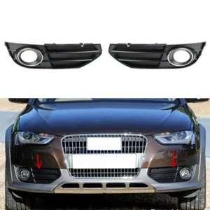 Pair Front Bumper Fog Light Lamp Grille Cover For Audi A4 Allroad 2012-2016 - Picture 1 of 6