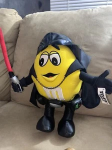 Star Wars M&M's World 12" Plush Yellow M&M Dressed as Darth Vader w/ Lightsaber - Picture 1 of 2