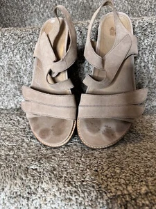 ABEO Zetta Tan Leather Strappy Sandal Size 9N Adjustable Comfort - Picture 1 of 8