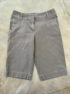 J Jill Genuine Fit Below Waist Bermuda Shorts Sz 6 Brown Waist 30” Inseam 13” - Picture 1 of 5