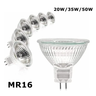 10Pc MR16 12V Halogen Lamp Bulb Downlight Spotlight Spot Light GU5.3 20W 35W 50W - Image 1 of 4