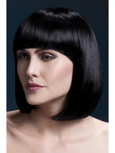 Parrucca resistente al calore lavabile elegante parrucca donna elegante parrucca Elise nera - Foto 1 di 1