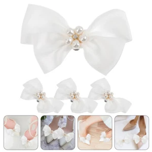 2 Pairs Bow Shoe Clip Bride Women's Bowknot Shoes Accessories for - Imagen 1 de 12