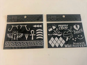 Lot Of 2 Packs Fantasy FM Makers Wet 'n Wild Body Stencils - Picture 1 of 4