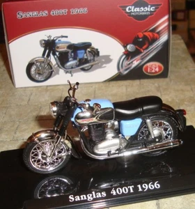 SANGLAS  400T 1966   CLASSIC MOTORBIKE  - 1:24 - BOXED WITH DISPLAY STAND  - Picture 1 of 6