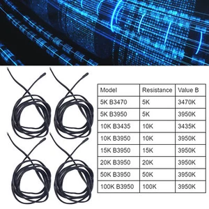 (5K B3470)10Pcs Sensore Termistore PVC Resina Epossidica Sonda di Temperatura - Foto 1 di 24