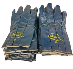 14 pairs - general work gloves - vinyl Boss brand size 9 Large - Picture 1 of 4
