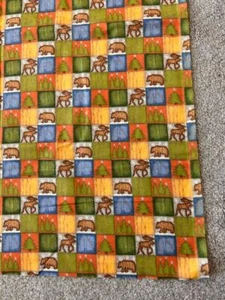 Moose pine trees fabric 45 x 43 soft cotton 1 yard plus - Picture 1 of 3