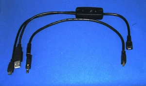 Cable set for Atrix Lapdock to Raspberry Pi 2 or 3 + ON/OFF switch Not Pi 4 or 5 - Picture 1 of 5