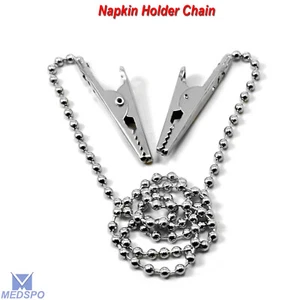 Flexible Kette Krokodilclips Serviettenhalter Zahnlätzchenclips Metallkugelkette - Bild 1 von 5