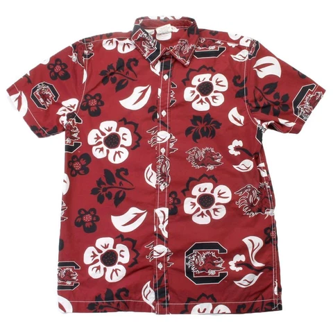 Men's South Carolina Gamecocks Floral Shirt Button Up Beach Shirt Cover