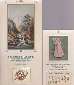 GOLDEN'S PHARMACY 1914 CALENDAR ONLY - Picture 1 of 1