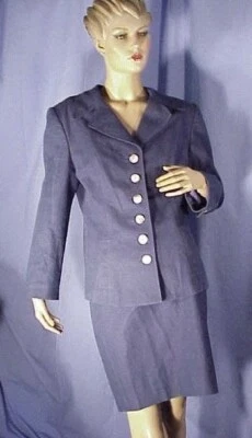 Juego de 2 faldas Dana Buchman Petites talla 10/12 lino ## Foto 1 de 2