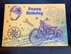 Birthday Card Motorcycle Dirt Bike Helmet Motorbike 3D Fold out Stands Alone
