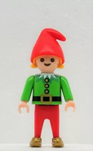 SÜSSER WICHTEL ELF 4 PLAYMOBIL zu Santa Mütze Schuhe Weihnachtsmann Nikolaus RAR - Picture 1 of 6