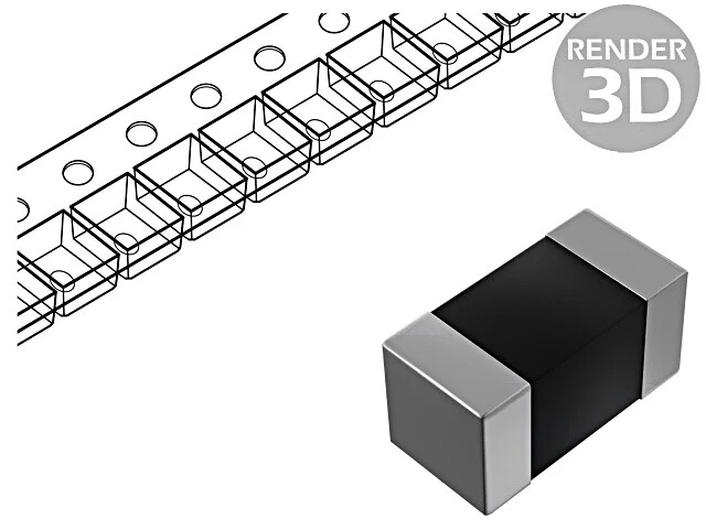 10X B57330V2103F260 NTC Thermistor 10kΩ -55-125°C 180mW ±1% SMD 3455K 0603 EPC - Image 1 of 1