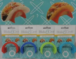 4 Pezzi Taco Shell Tortilla Stand Porta Fajita Rack Tavolo da Pranzo Bambini Festa - Foto 1 di 6