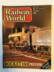 Railway World Magazine June 1980 #482 Cover Hardwicke By Night 351 - Imagen 1 de 2