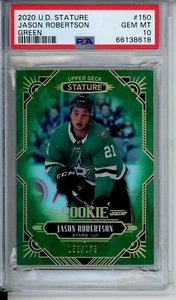 2020 Upper Deck Stature Jason Robertson Green /175 Rookie PSA 10 Pop 2 - Picture 1 of 2