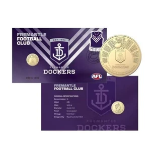 2024 AFL Fremantle Dockers $1 uncirculated Royal Mint Numismatic Cover PNC Coin - Picture 1 of 5
