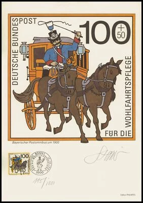 ART-EDITION 1989 GERMANY 1439 STAGECOACH POSTILLION HORSES - Ltd. 1.000!! - Image 1 of 3