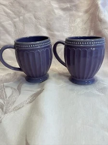 2 Lenox French Perle Lavender 12 ounce Everything Mugs - Picture 1 of 7
