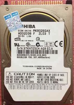 Toshiba MK8026GAX 80GB Int 2.5" IDE 5400 RPM 16MB Cache Notebook Hard Drive HDD - Image 1 of 2