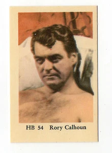 1960s Swedish Film Star Card HB 54 American Actor Rory Calhoun - Picture 1 of 1