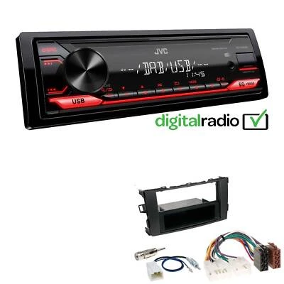 JVC 1-DIN Digital Media Autoradio DAB+ USB AUX für Toyota Auris schwarz - Bild 1 von 4