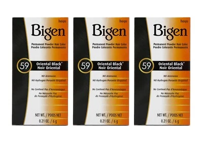  Bigen Hair Color 59-Oriental Black, 0.21 oz. (3 BOXES) - Image 1 of 2