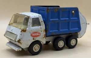 Tonka Weißblech Müllwagen - weiß/blau  - Bild 1 von 5