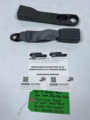 OEM 2006-2010 Dodge Ram 1500-5500 Front Inner Seat Belt Buckle LH / RH 5KM841D5A - Image 1 of 4