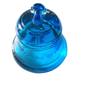 Campana de vidrio de teléfono azul pavo real vintage Pioneers of America decoración - Imagen 1 de 7