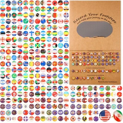 289 Pcs Flags Push Pins for Map World Creative Push Pins National Flag Thumb ... - Image 1 of 4