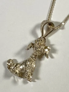 🐩 Sterling Silver Poodle Pendant Necklace - 8.23 Grams / 17-1/2" Chain 🐩 - Bild 1 von 15