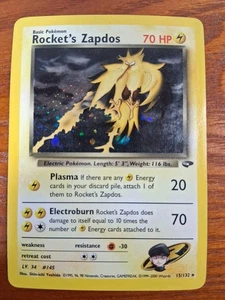 Rocket's Zapdos 15/132 Gym Challenge, Pokemon TCG, NM-LP, WotC, Holo Rare - Bild 1 von 5