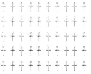 50 Pcs Cross Charm Pendant Religious Metal Antique Silver Vintage Mini Bead F... - Picture 1 of 6