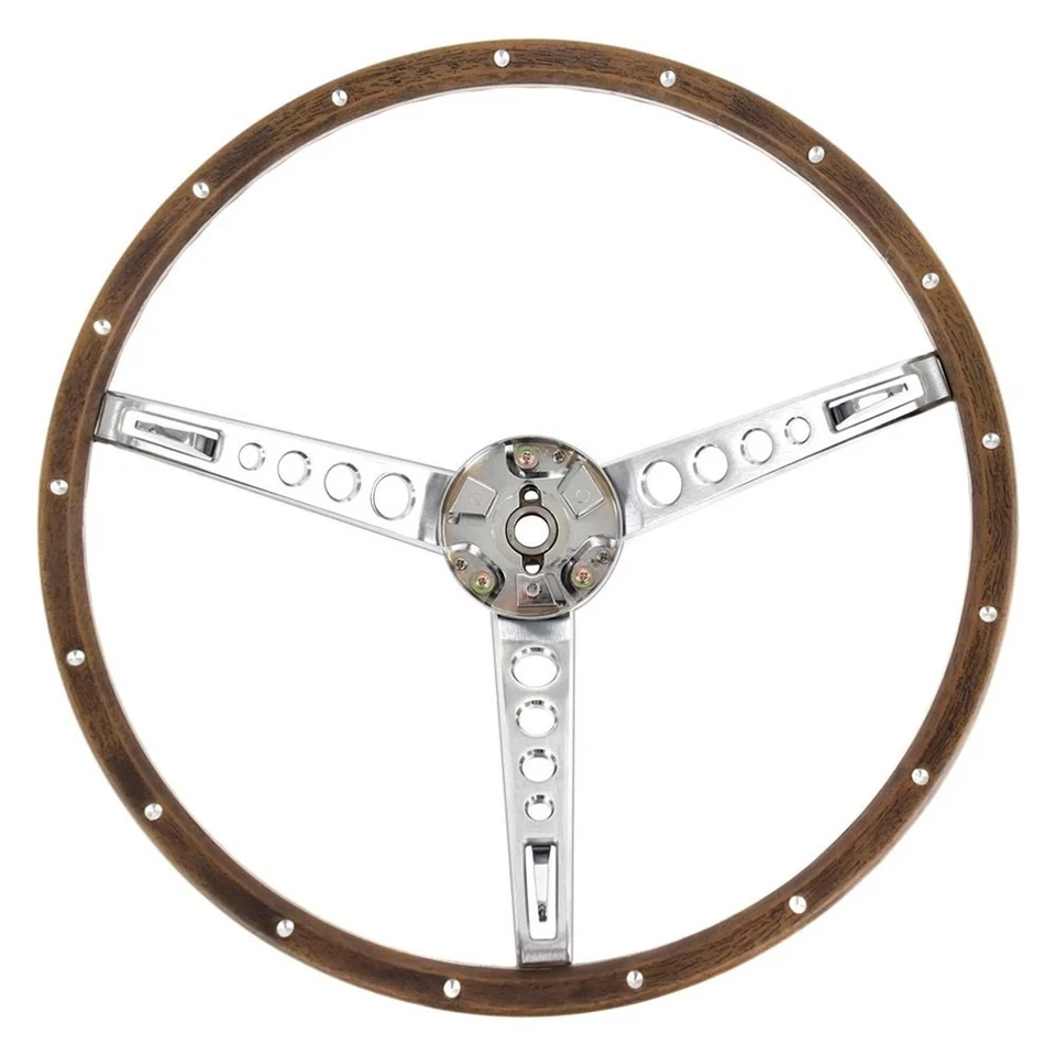Nuevo volante Ford Mustang 1967 Deluxe madera estilo original con cuello anular Foto 1 de 4