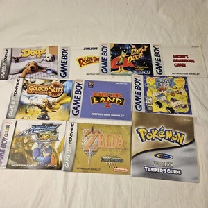 Vintage Game Boy Spielanleitungen Lot Zelda Pokemon Golden Sun Donkey Kong Rugrats - Bild 1 von 12