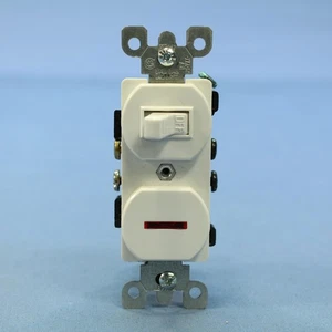 Do It Best White Single Pole Toggle Light Switch w/ Large Pilot Light 500615 - Picture 1 of 5
