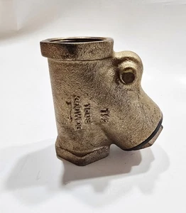 M-N BRASS CHECK VALVE 1 1/2 SWING FLATPER 300 WOG - Picture 1 of 4