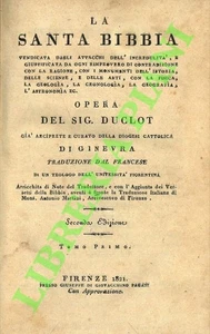 DUCLOT [Du-Clot] - Die Heilige Bibel wird durch die Angriffe des Unglaubens gerächt, - Bild 1 von 1
