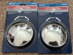 🚗 2PCS Pilot 3.75" Blind Spot Mirrors – HD Glass 360° Rotating Convex Rear View - Picture 1 of 2