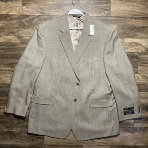 48R JOS A BANK Executive Collection Sakko Blazer hellbraun kariert Wolle superfein 550 $ - Bild 1 von 10