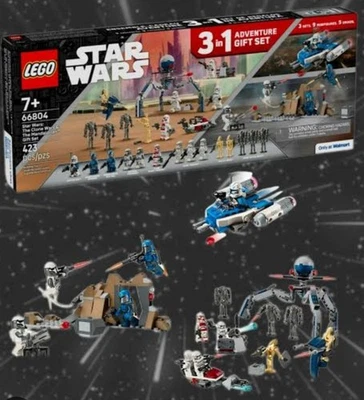 LEGO Star Wars The Clone Wars & The Mandalorian Set de Regalo 66804 3 Juegos en 1 Caja Foto 1 de 2