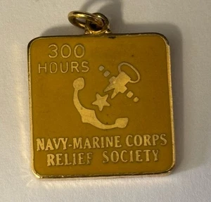 300 Hours Navy Relief Corps Society 3/4” Wide Medallion Pendant Token - Picture 1 of 3