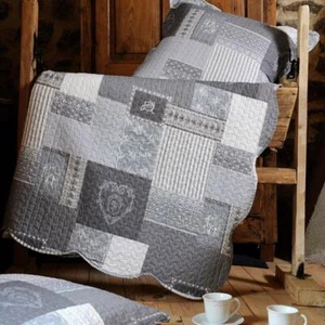 Couvre lit Boutis 240x220 cm Arkansas Gris - Picture 1 of 1