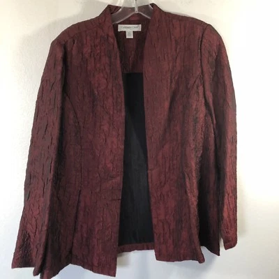 Chaqueta Blazer Coldwater Creek Mujer Talla P8 Top Carrera Rojo Frente Abierto Foto 1 de 4