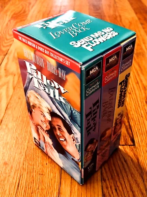 DORIS DAY & ROCK HUDSON—PILLOW TALK—LOVER COME BACK—SEND ME NO FLOWERS—3 VHS SET - Image 1 of 3